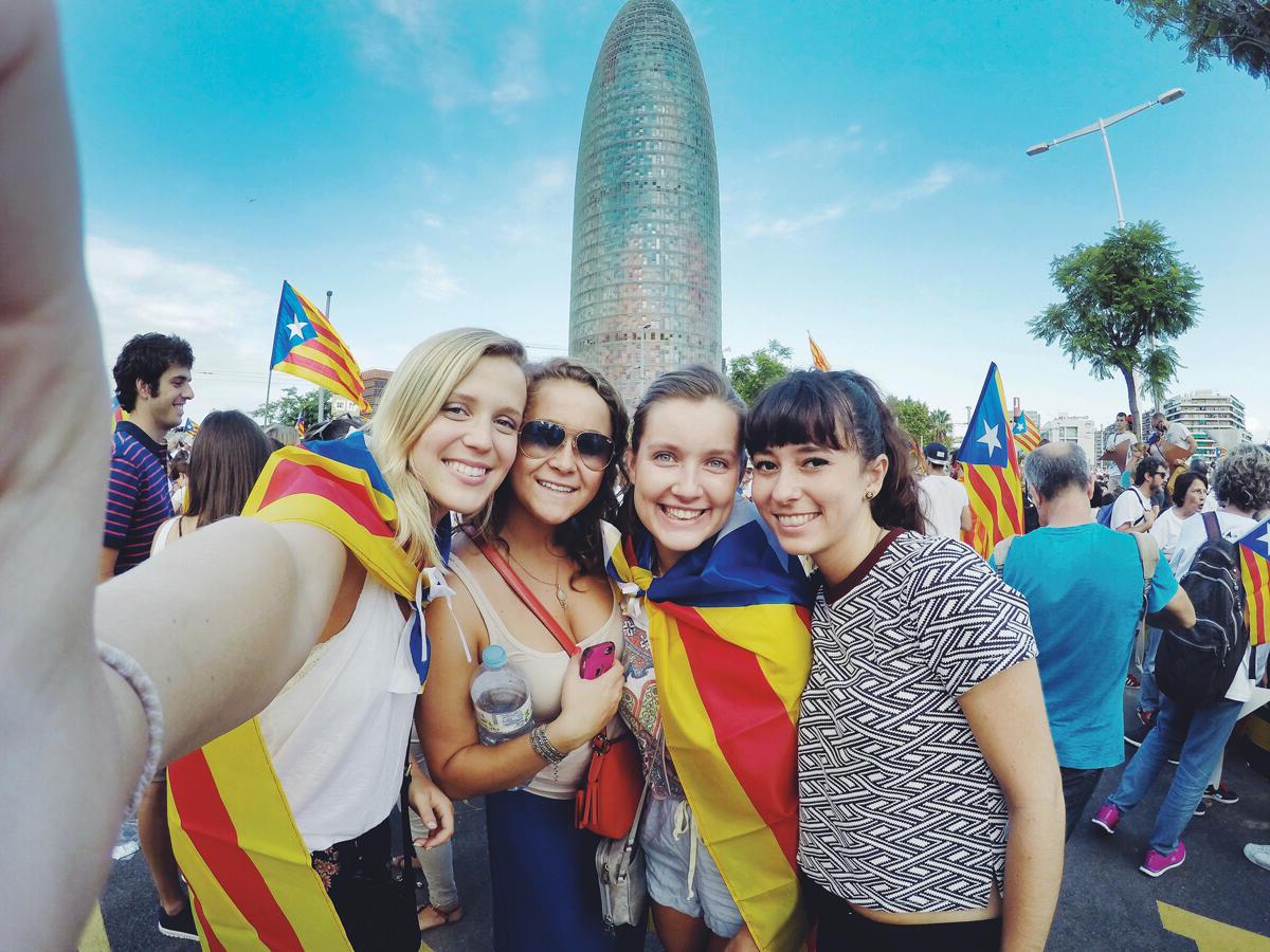 Molly Ray In Barcelona, Spain On Catalan Independence Day